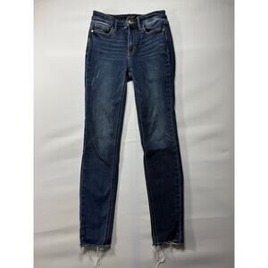 Judy Blue Women's Skinny Fit Stretch Blue Denim Jeans - Size 1 (25x27.5)